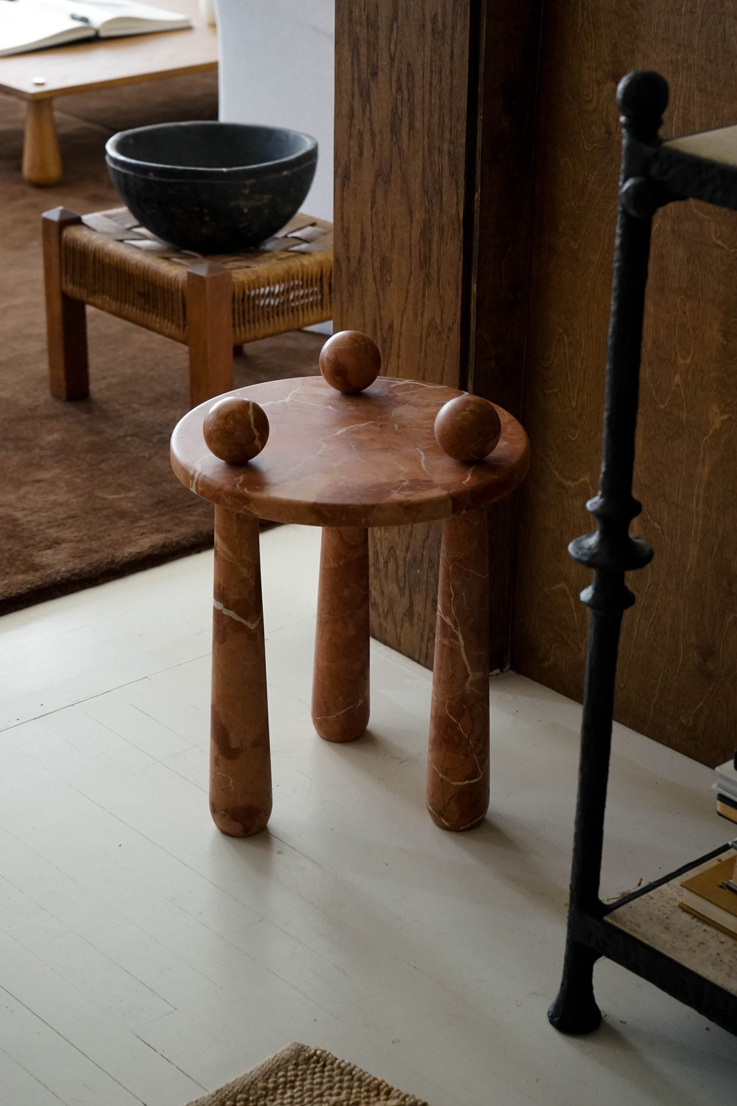 DOTT STOOL - ORANGE MARBLE