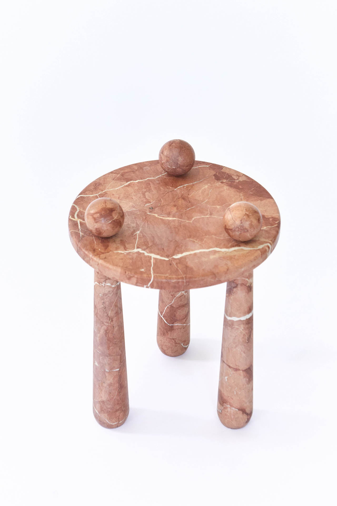 DOTT STOOL - ORANGE MARBLE